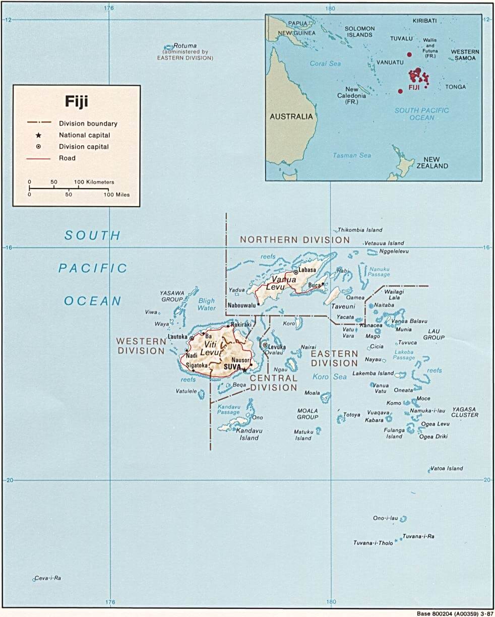 fiji political map